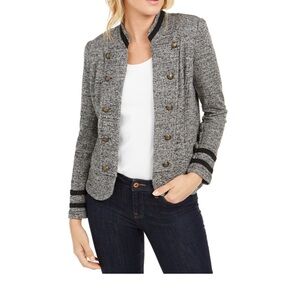 Tommy Hilfiger Gray Military Band Soft Jacket
